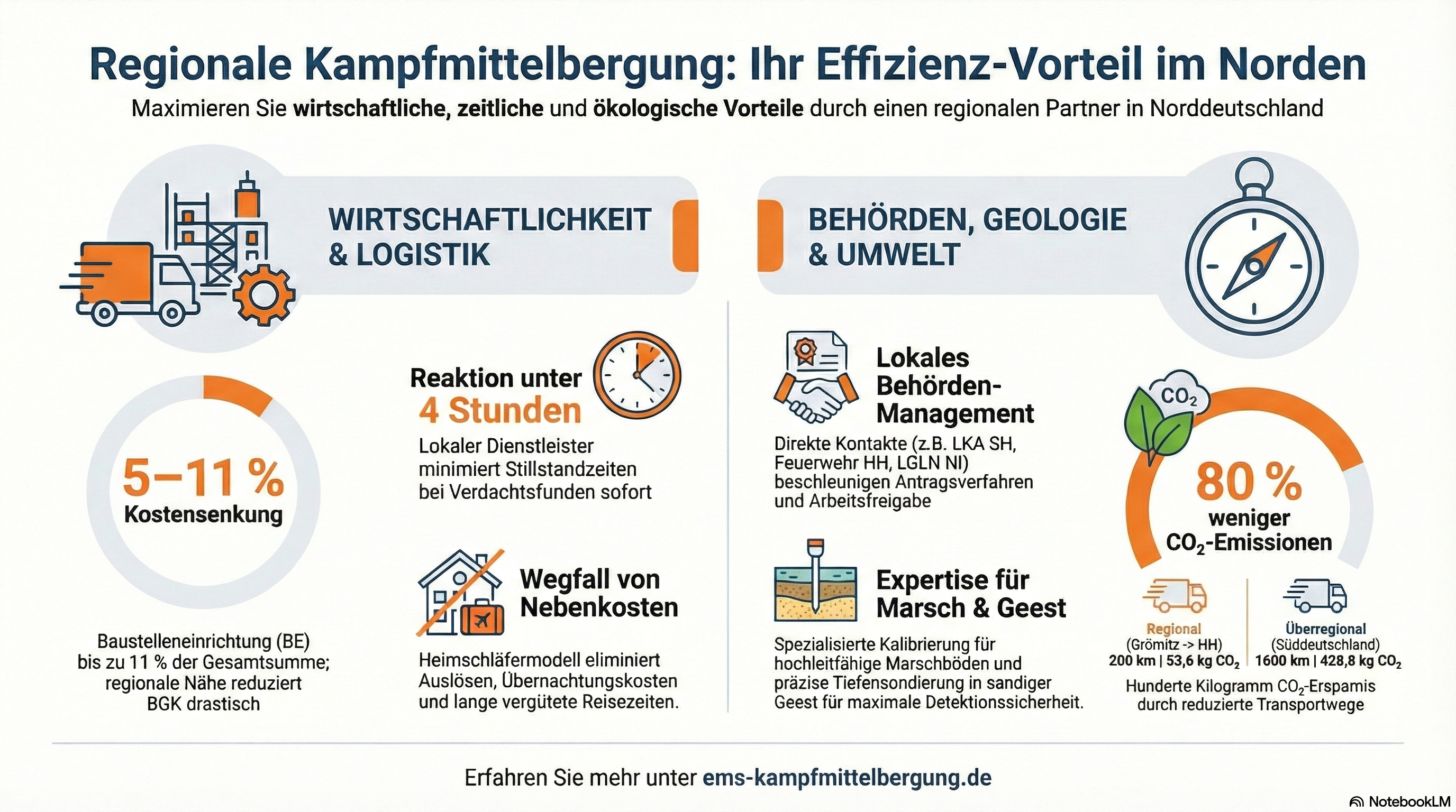 Infografik Regionale Nähe - Einsatzgebiet Norddeutschland
